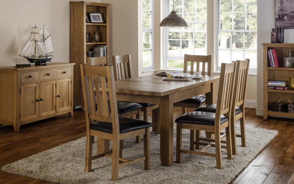 Set Of Astoria Extending Dining Table & 6 Astoria Chairs