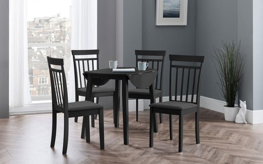 Set Of Coast Black Table & 4 Chairs