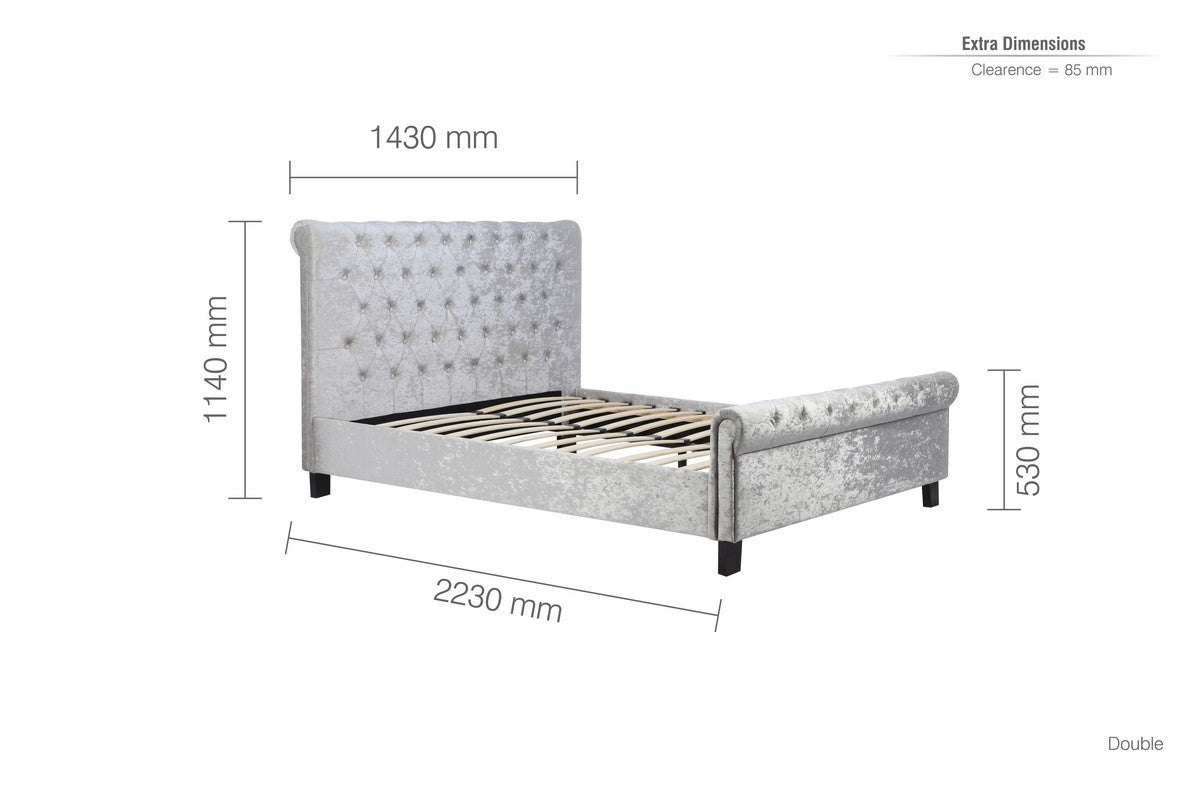 Birlea Shelby 4ft6 Double Steel Fabric Bed Frame