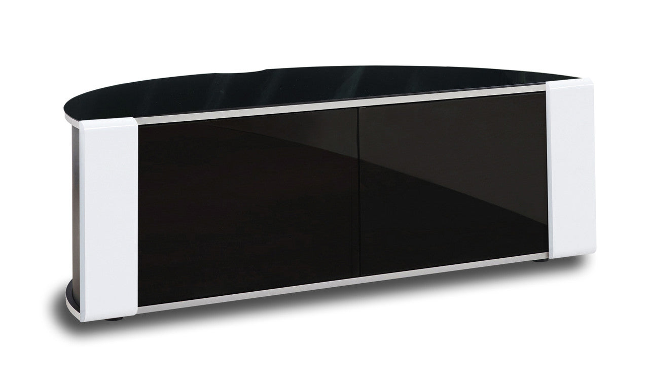 Sirius 850 black/white TV unit with storage