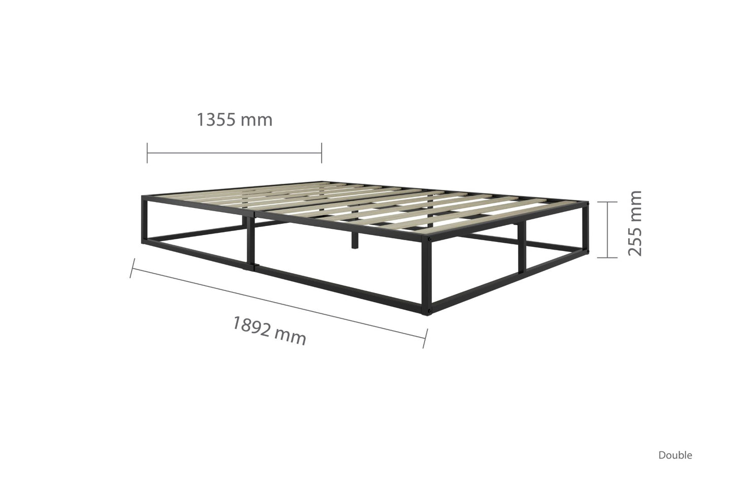 Birlea Soho 4ft6 Double Black Metal Bed Frame
