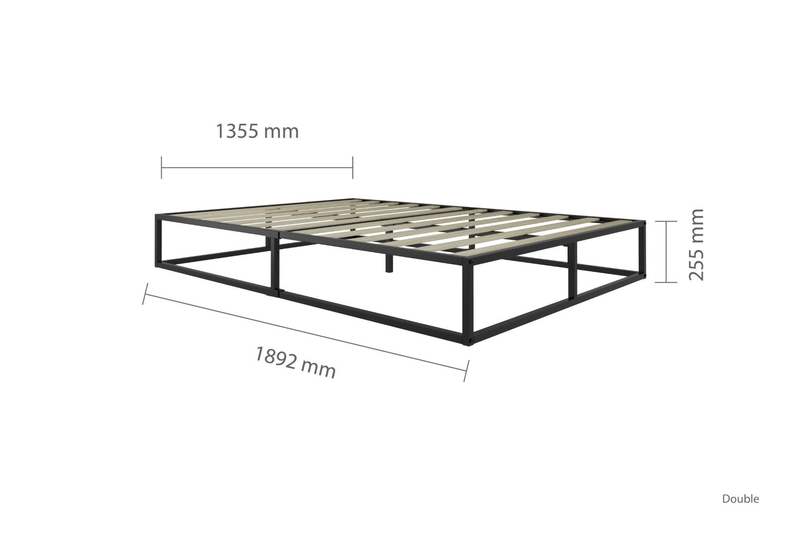 Birlea Soho 4ft6 Double Black Metal Bed Frame