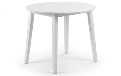 Space-saving white dropleaf table for small dining areas