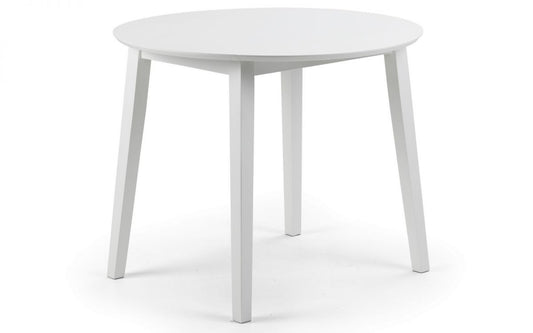 Space-saving white dropleaf table for small dining areas