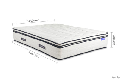 Birlea SleepSoul Space 6ft Super Kingsize White 2000 Pocket and Memory Foam Mattress