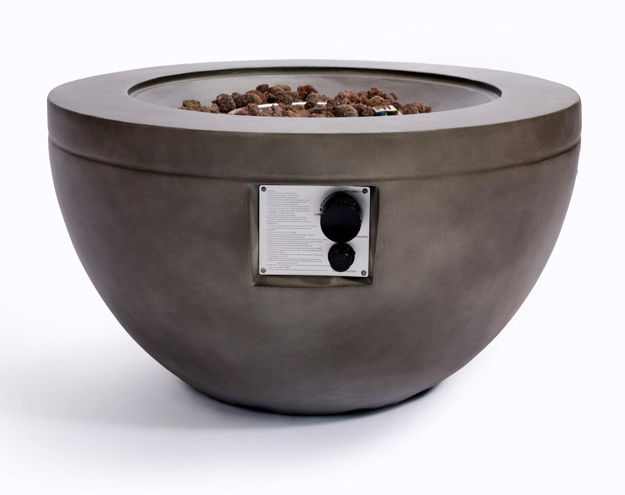 MDA Design Tabiti Dark Grey Propane Fire Pit