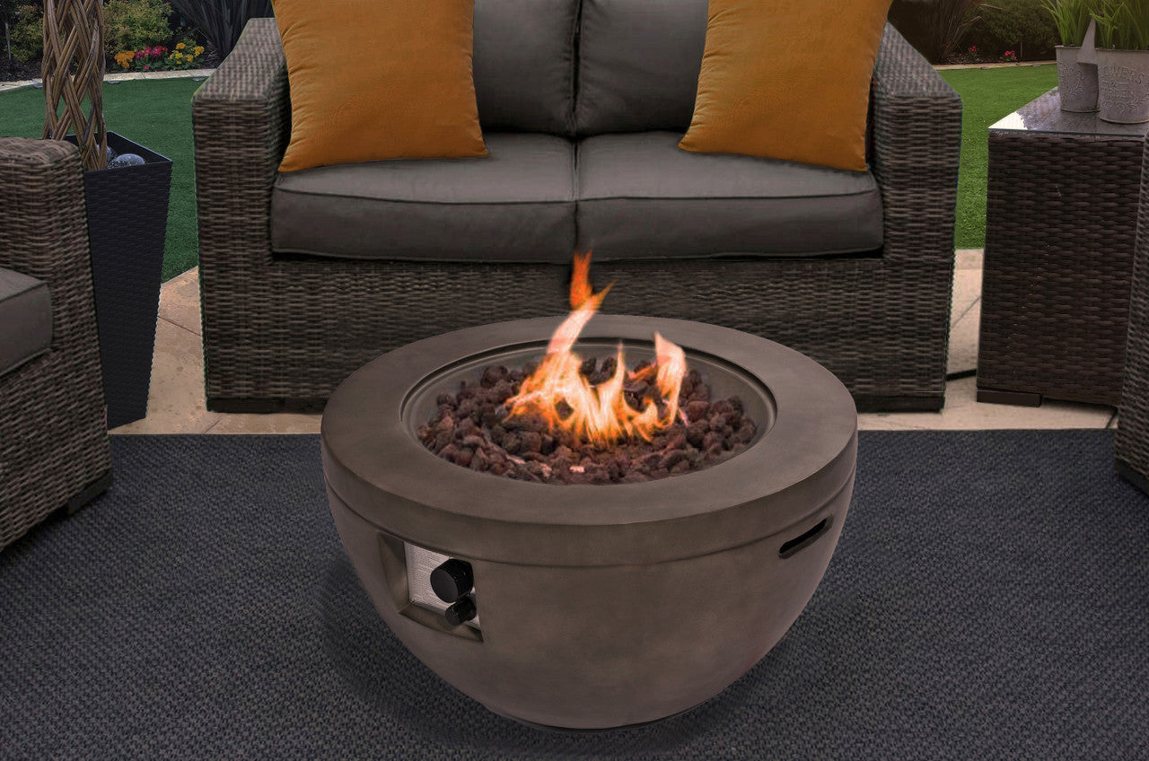 MDA Design Tabiti Dark Grey Propane Fire Pit