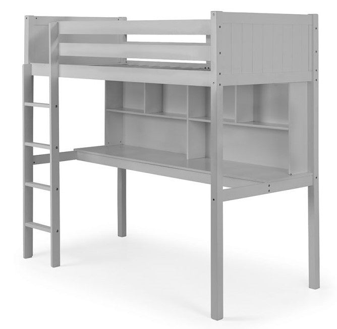 Julian Bowen Titan Dove Grey Wooden High Sleeper Kids Beds