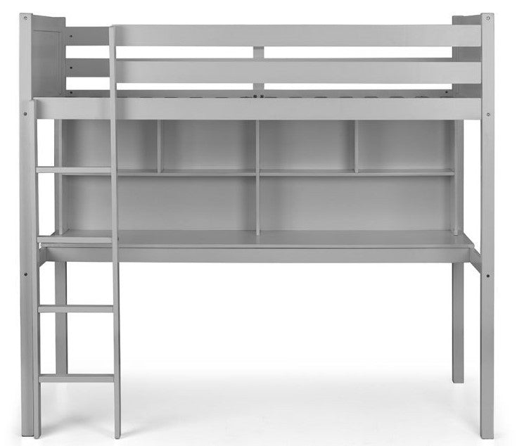 Julian Bowen Titan Dove Grey Wooden High Sleeper Kids Beds