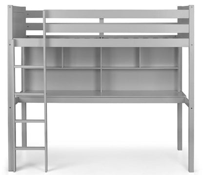 Julian Bowen Titan Dove Grey Wooden High Sleeper Kids Beds