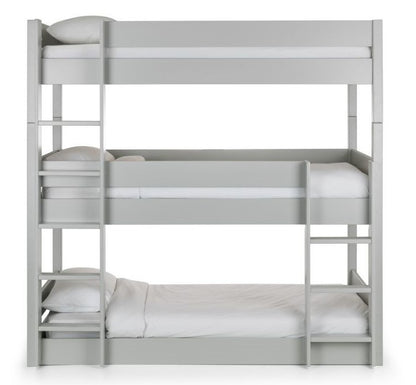 Julian Bowen Trio Dove Grey Bunk Bed