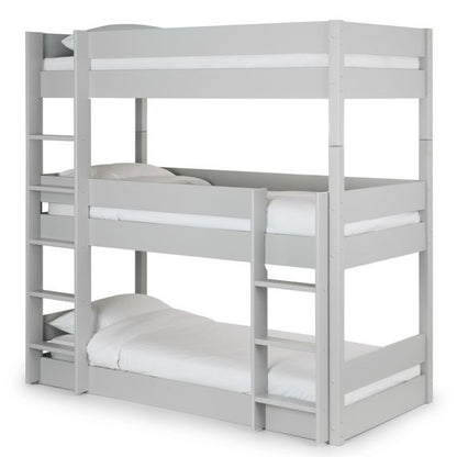 Julian Bowen Trio Dove Grey Bunk Bed