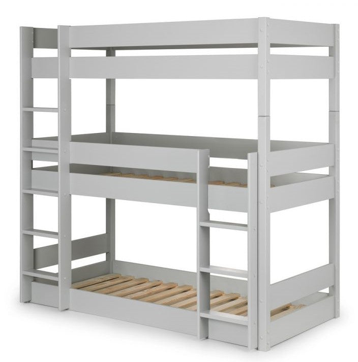 Julian Bowen Trio Dove Grey Bunk Bed