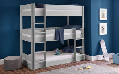 Julian Bowen Trio Dove Grey Bunk Bed