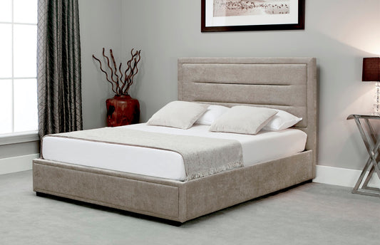 Emporia Knightsbridge 4ft6 Double Stone Chenille Fabric Ottoman Bed