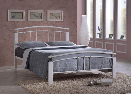 Time Living Tetras 5ft Kingsize White Metal Bed Frame