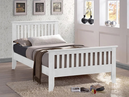 Time Living Turin 3ft Single White Wood Bed Frame