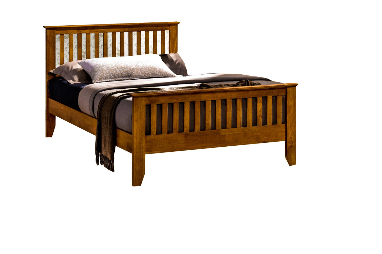 Time Living Turin 3ft Single Honey Oak Wood Bed Frame