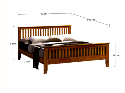 Time Living Turin 4ft6 Double Honey Oak Wood Bed Frame