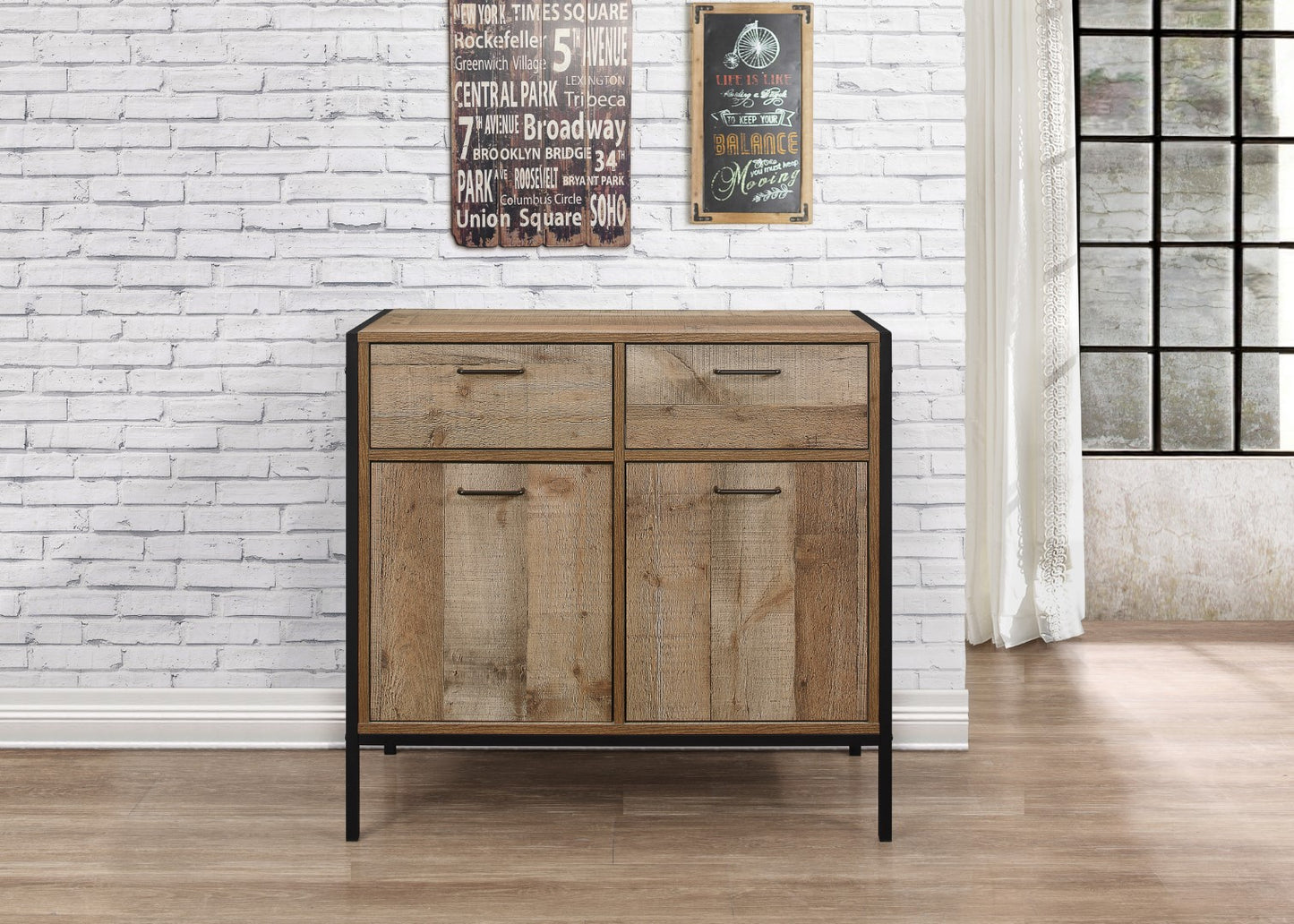 Birlea Urban Brown 2 Door 2 Drawer Sideboard