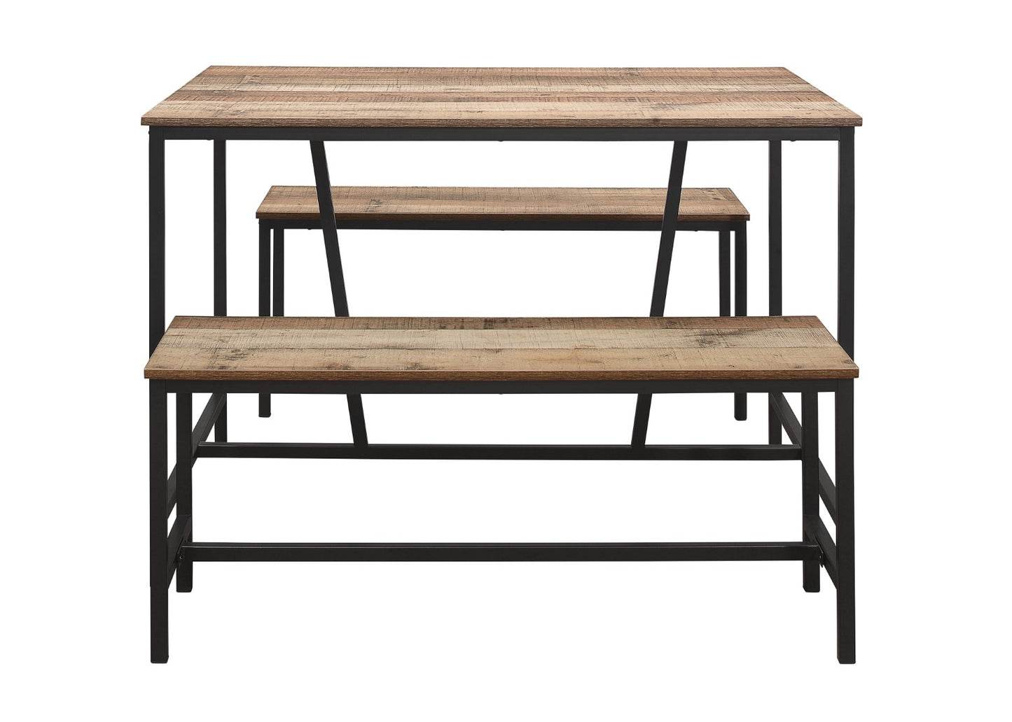 Birlea Urban Brown Dining Table & Bench Set