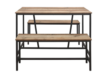 Birlea Urban Brown Dining Table & Bench Set