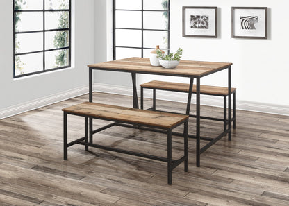 Birlea Urban Brown Dining Table & Bench Set