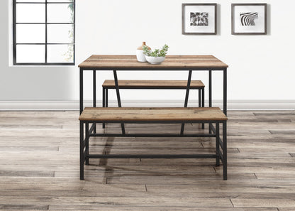 Birlea Urban Brown Dining Table & Bench Set