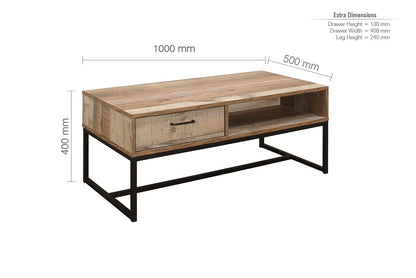 Birlea Urban Brown 1 Drawer Coffee Table