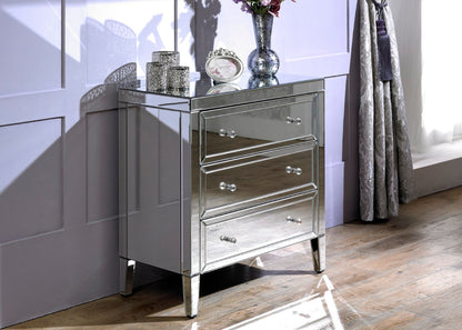 Birlea Valencia Glass 3 Drawer Chest