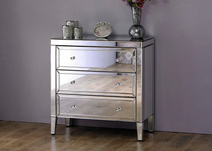 Birlea Valencia Glass 3 Drawer Chest