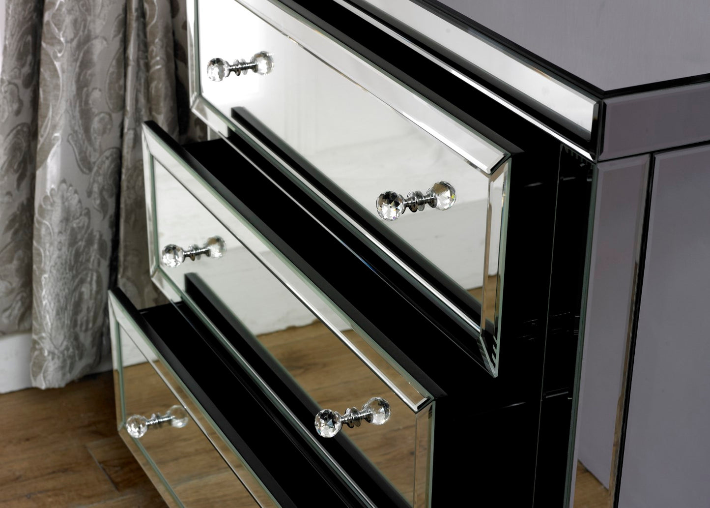 Birlea Valencia Glass 3 Drawer Chest