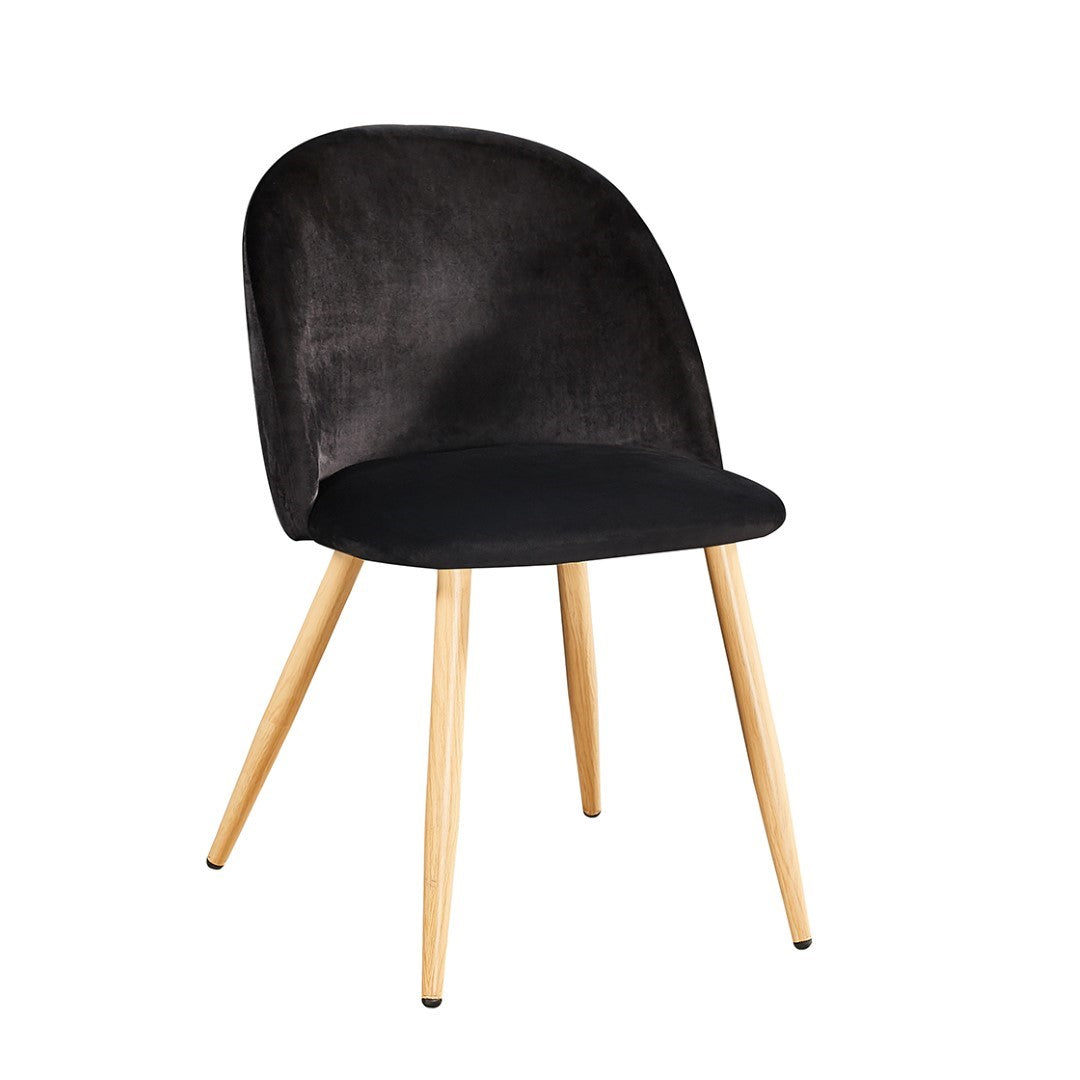 LPD Venice Black Velvet Dining Chairs