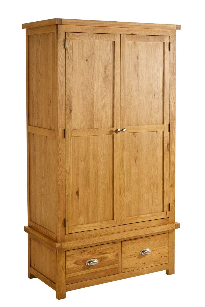 Birlea Woburn Brown 2 Door 2 Drawer Wardrobe