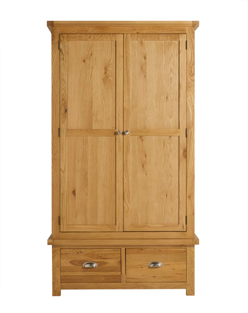 Birlea Woburn Brown 2 Door 2 Drawer Wardrobe