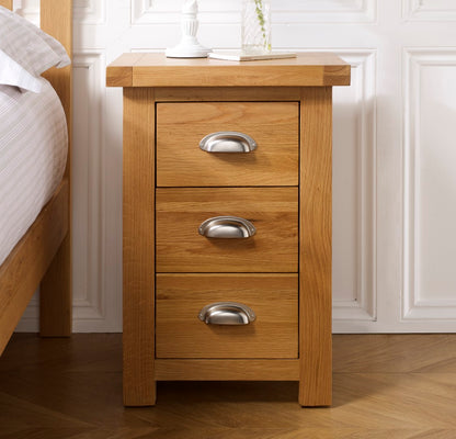 Birlea Woburn Brown Large 3 Drawer Bedside