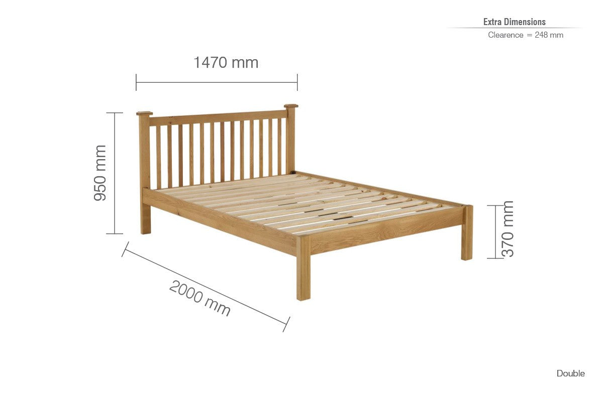 Birlea Woburn 4ft6 Double Oak Bed Frame