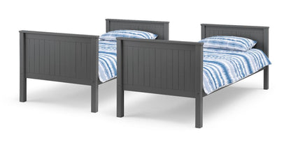 Julian Bowen Maine Anthracite Wooden Bunk Bed