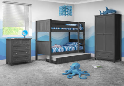 Julian Bowen Maine Anthracite Wooden Bunk Bed