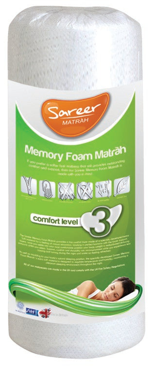 Sareer Matrah 2ft6 Small Single Memory Foam Mattress