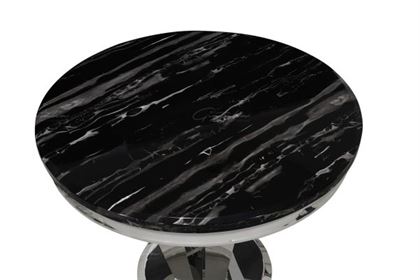 Giatalia Riccardo 130cm Black Marble Round Dining Table