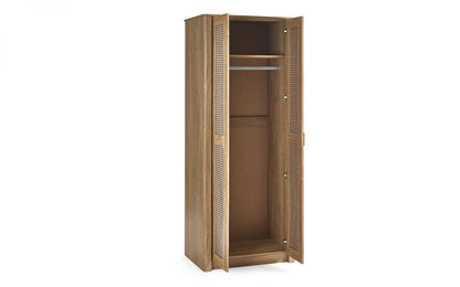 Rattan Effect 2 Door Wardrobe Julian Bowen