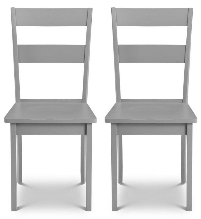 2 x Julian Bowen Kobe Lunar Grey Wooden Dining Chairs