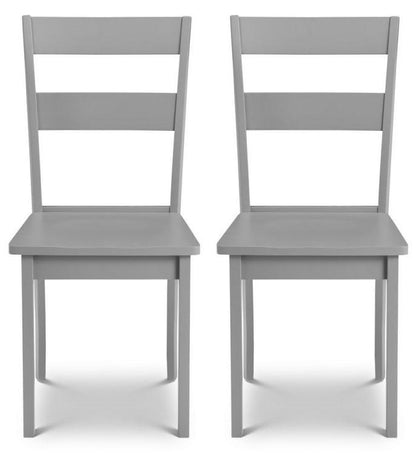 2 x Julian Bowen Kobe Lunar Grey Wooden Dining Chairs